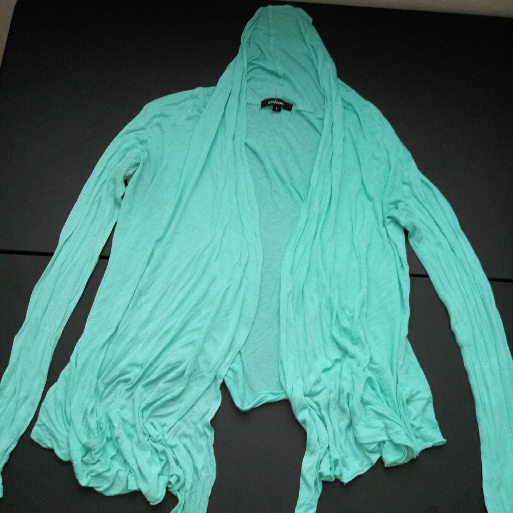 Womens aque green cardigan